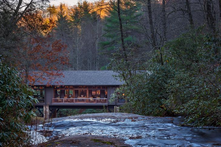 Unusual house project over the river in the forest - Luxury, House, beauty, Cosiness, Longpost