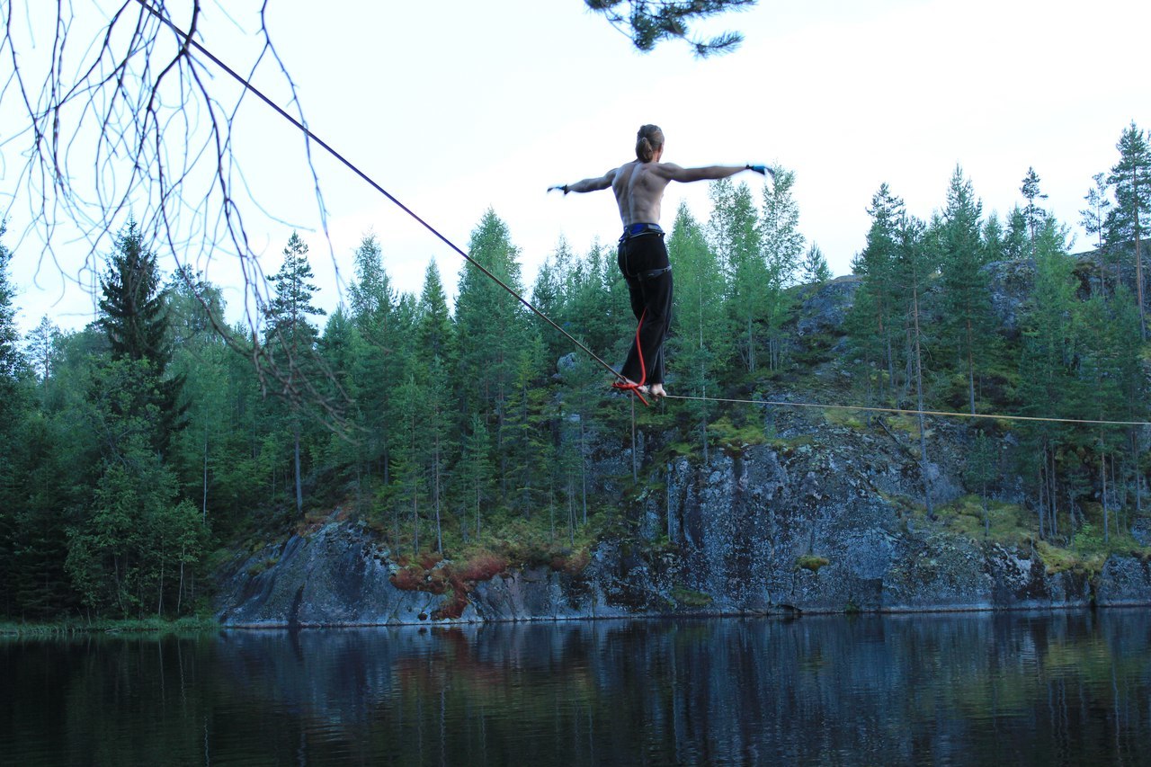 Slackline или Стропохождение - Моё, Slackline highline слэклайн, Balance, Экстремальный спорт, Длиннопост