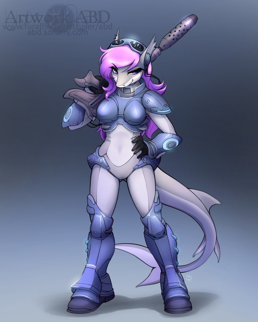 shark of the future - Furry, Art, Abluedeer, Shark, Weapon, Starcraft