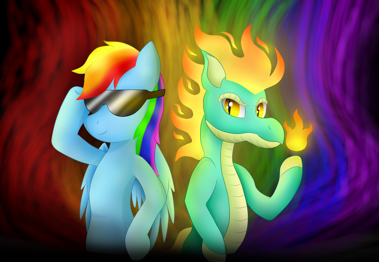 20% cooler - My little pony, PonyArt, Crossover, Thems Fightin Herds, Rainbow dash, Tian Huo