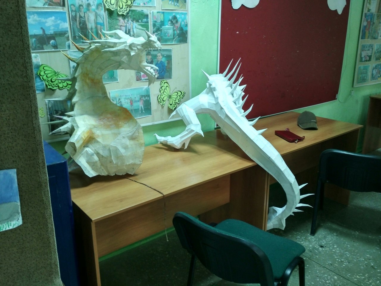 Делал как то я дракона. - Моё, Pepakura, Прямые руки, The Elder Scrolls V: Skyrim, Длиннопост, Papercraft