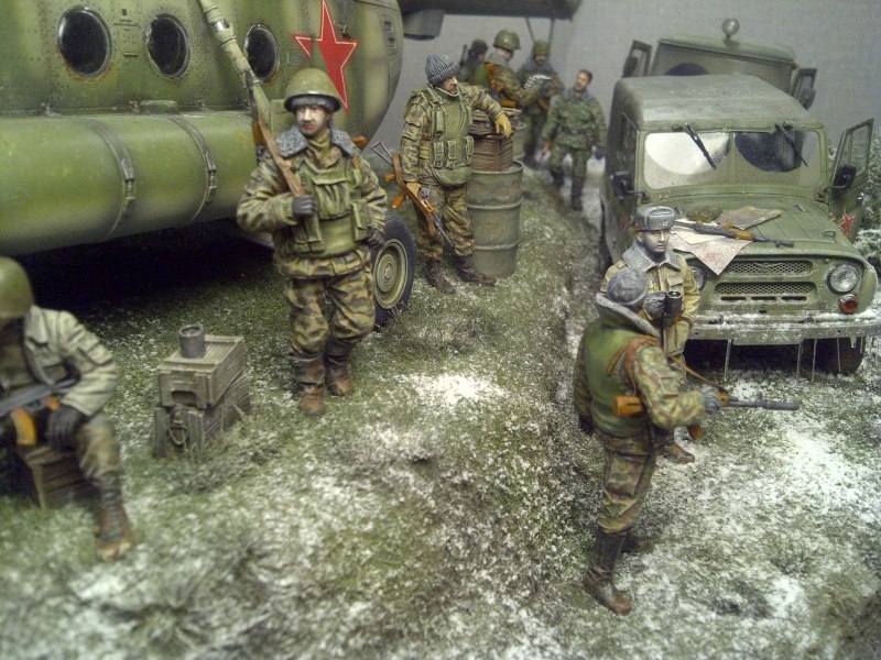 Workaholic MI-8. Diorama - Stand modeling, Modeling, Not mine, Mi-8, Diorama, Longpost, The photo