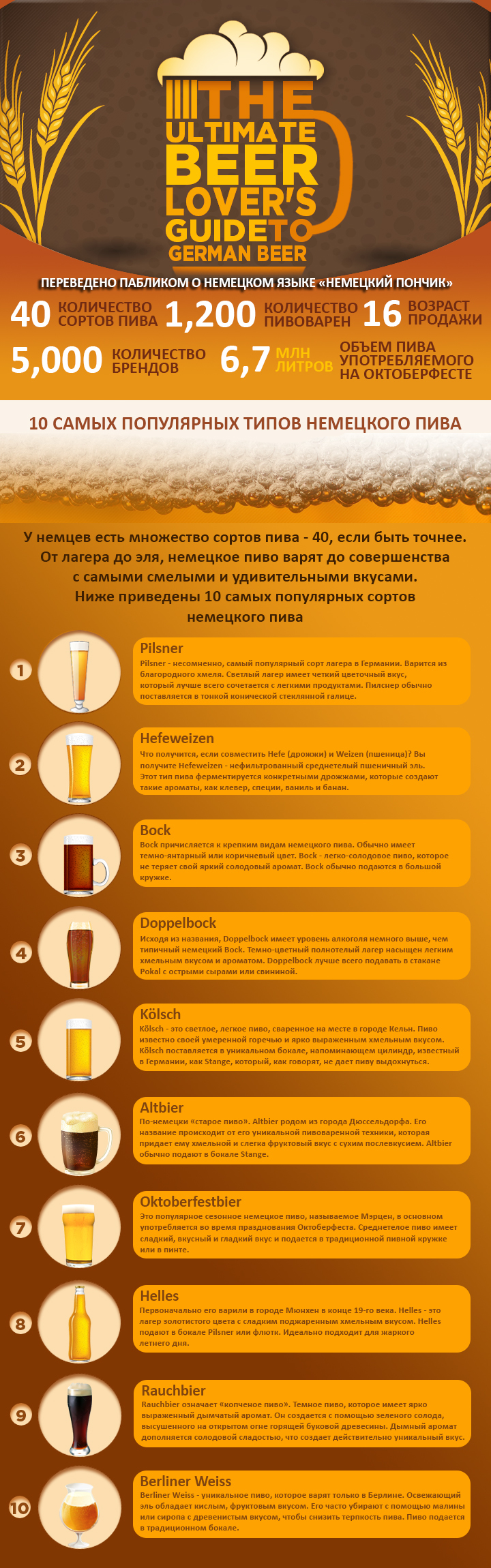 10 most popular German beers - My, Germany, Beer, Infographics, German, Deutsch, Brewing, Longpost, Picture with text, German