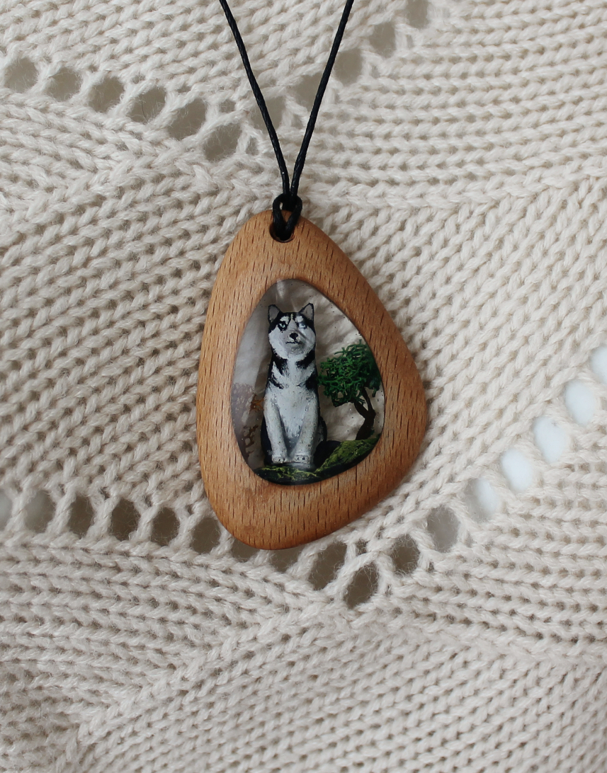 Zoo in miniature - My, My, Handmade, Needlework, Pendant, Raccoon, Husky, Panda, Handmade, Longpost