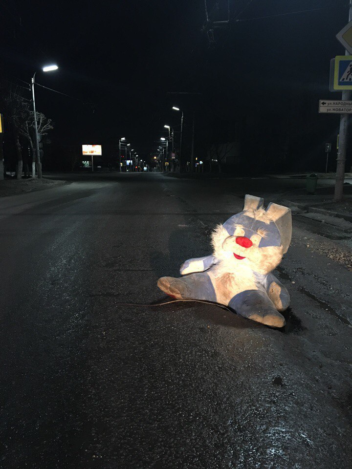 In Ryazan, a hole in the road was patched up with a hare - My, Ryazan, Pit, Road, Road repair, Longpost