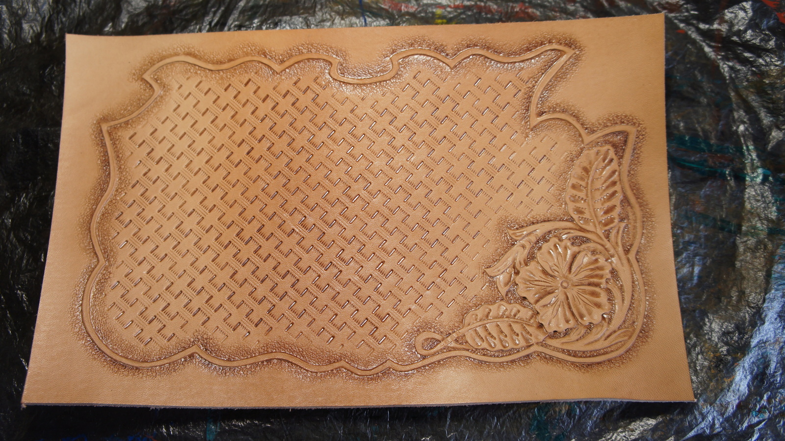 Skin work. Wallet for autodocuments. - My, My, Leather, Handmade, Wallet, Longpost, Needlework with process, Ilyamuromskiy