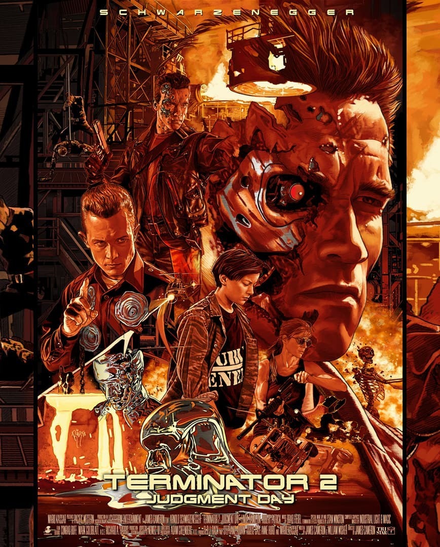 Good art based on the legendary film - Terminator, Arnold Schwarzenegger, Movies, Art, Poster, Longpost