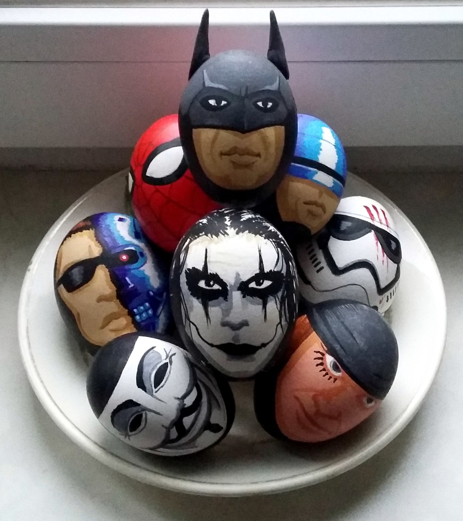 As I celebrated Easter... - My, Easter, Star Wars, Terminator, Rocker Mice from Mars, Stanley Kubrick, Teenage Mutant Ninja Turtles, iron Man, Batman, Longpost