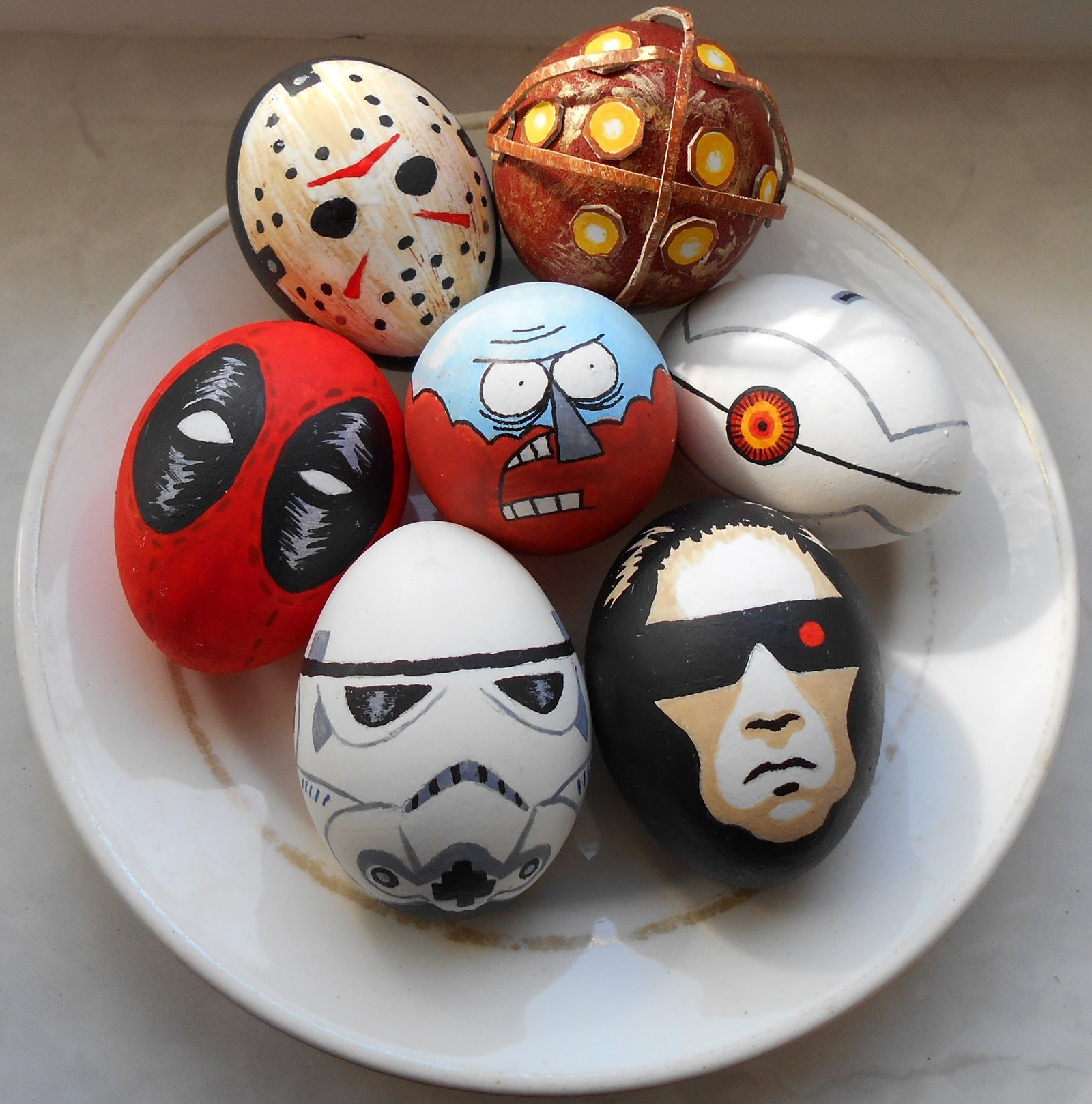 As I celebrated Easter... - My, Easter, Star Wars, Terminator, Rocker Mice from Mars, Stanley Kubrick, Teenage Mutant Ninja Turtles, iron Man, Batman, Longpost