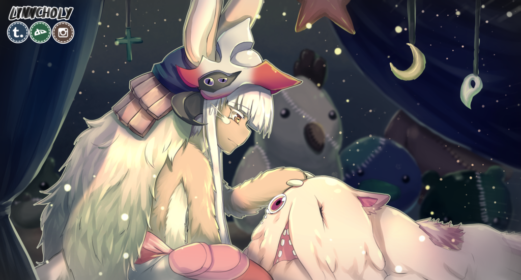 A little bit of Mitty in the tape - Anime, Art, Made in abyss, Anime art, Mitty, Nanachi, Longpost