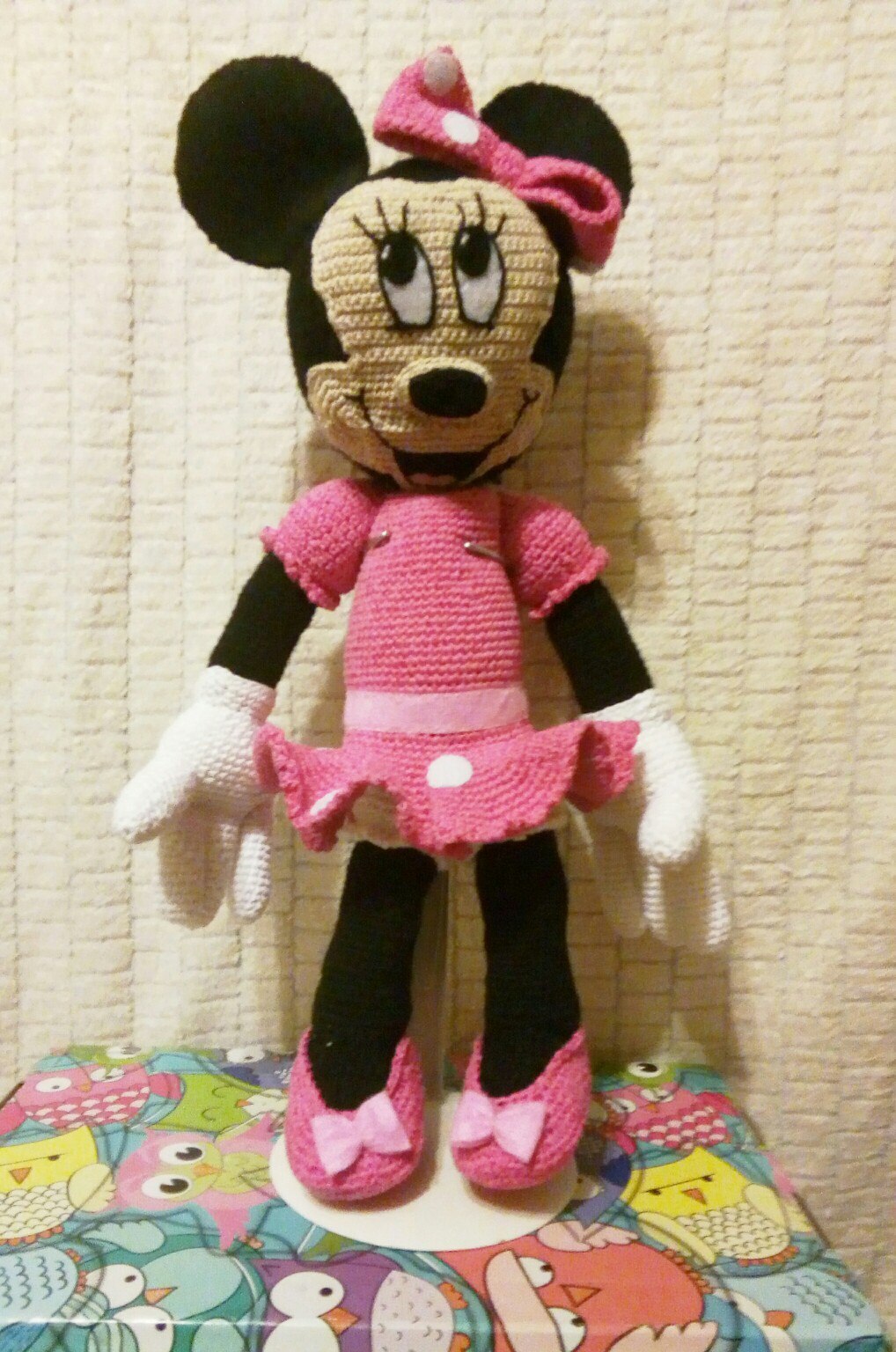 Minnie Mouse - My, Minnie mouse, Hook, Knitting, Longpost, Needlework without process