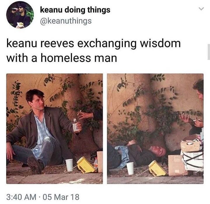 Keanu does things - Keanu Reeves, Longpost, Twitter, , Screenshot