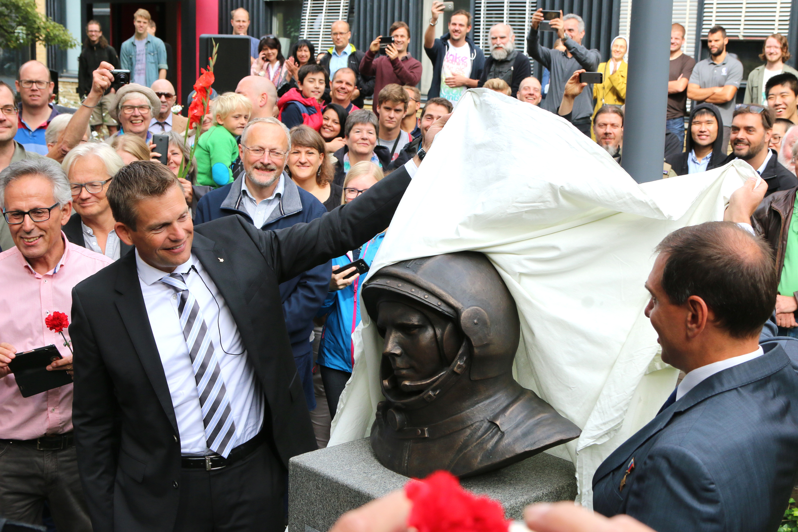 Monument to Yu.A. Gagarin in Denmark - My, Yuri Gagarin, Denmark, Cosmonautics Day, Longpost