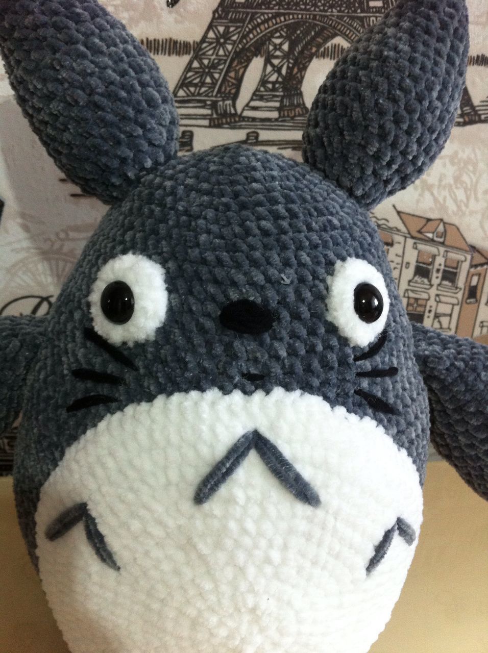 Totoro from Japanese anime movie. - My, Amigurumi, Handmade, With your own hands, Knitting, My neighbor Totoro, Totoro, Longpost