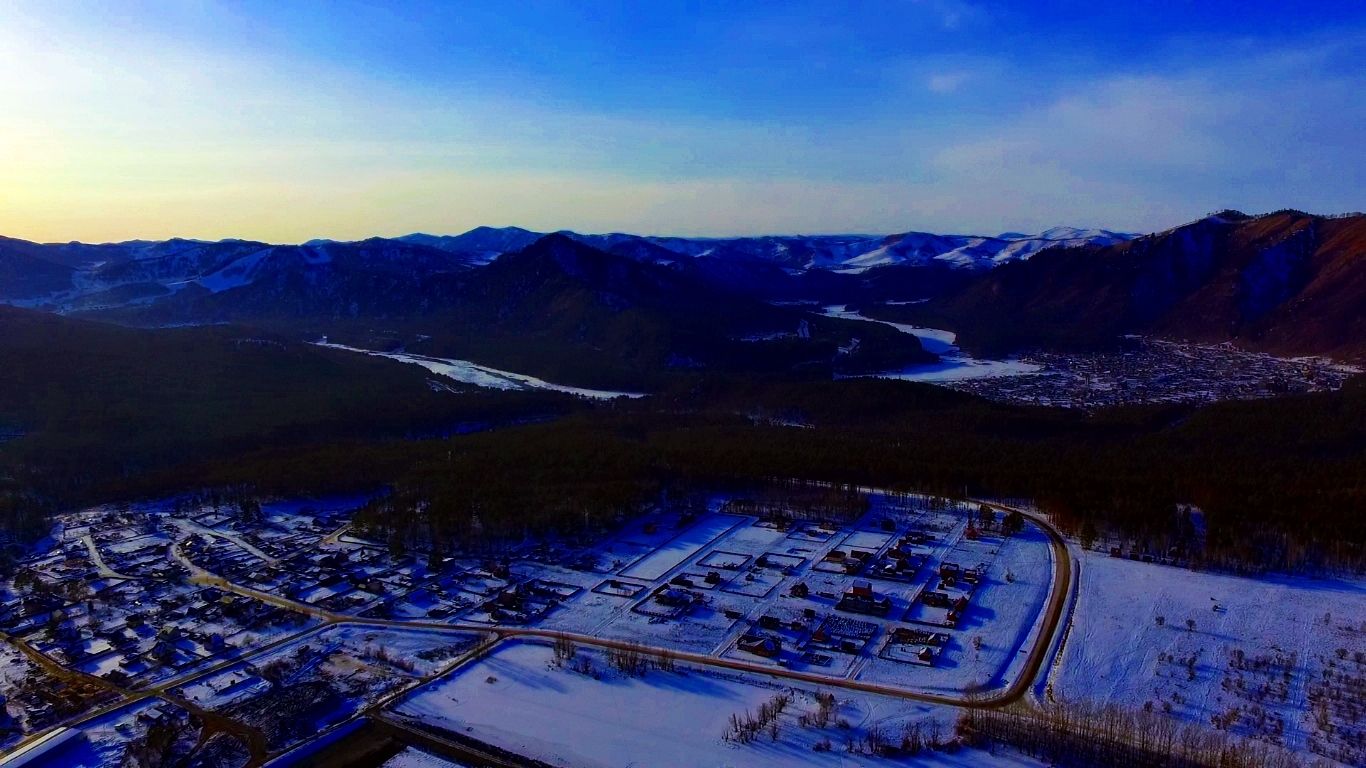 Winter flight over Lake Manzherok in Altai - My, Altai, Mountain Altai, Manzherok, Altai Republic