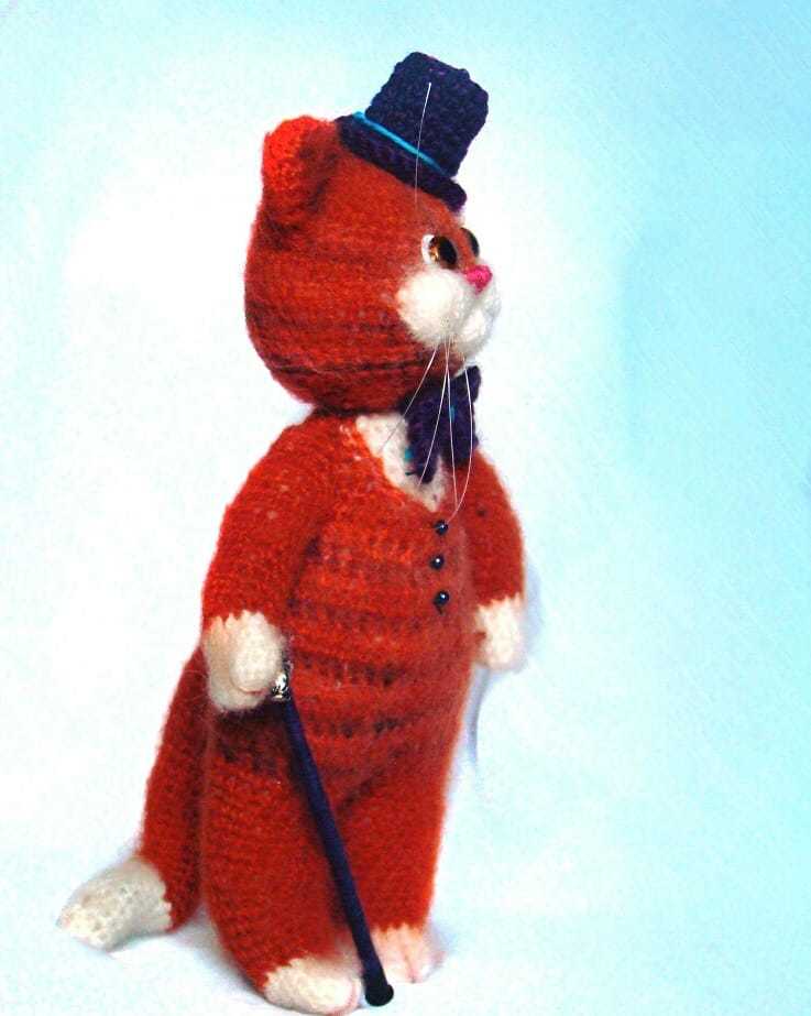 Gentleman cat. - Amigurumi, Do it yourself, Knitting, With your own hands, Needlework, cat, Knitted toys, Decor