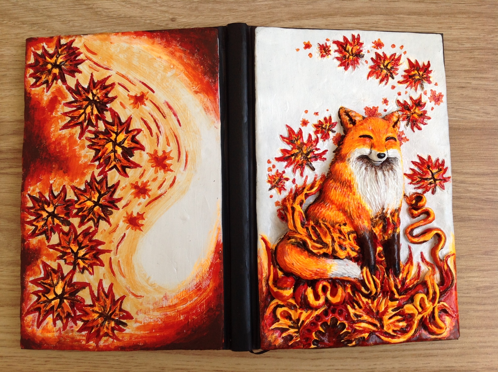 Sketchbook with fox - My, Polymer clay, Fox, Sketchbook, Needlework without process, Longpost