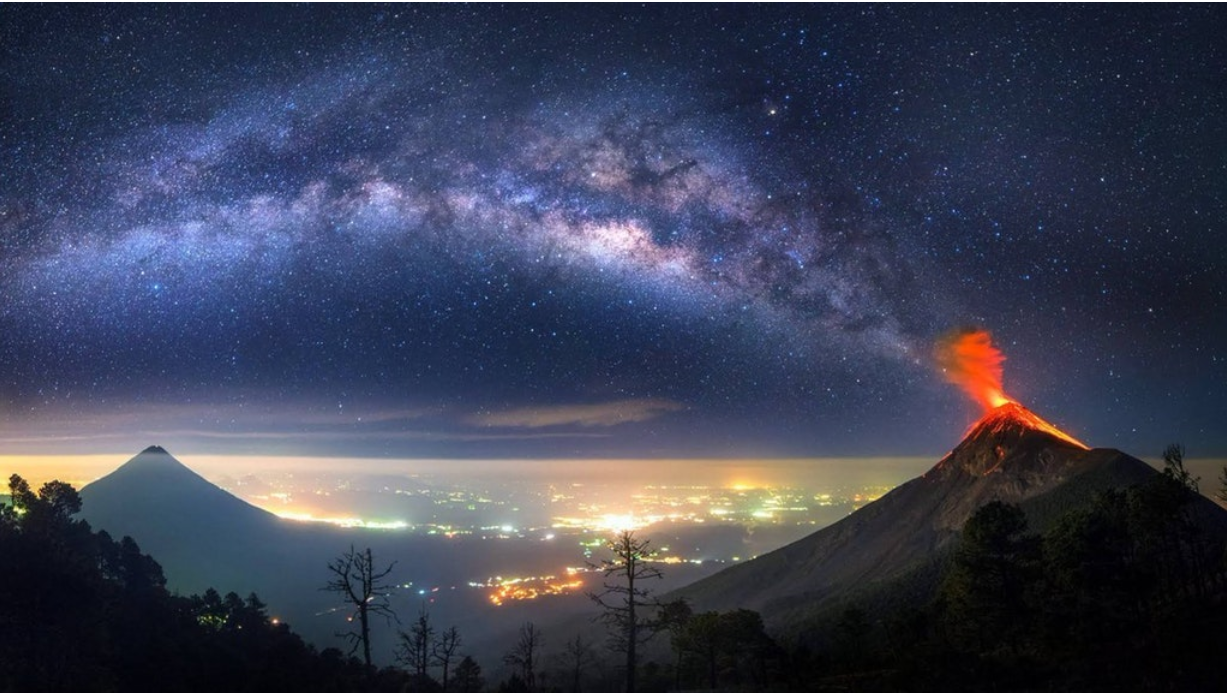 Star Generator - The photo, Volcano, Milky Way, Fuego Volcano