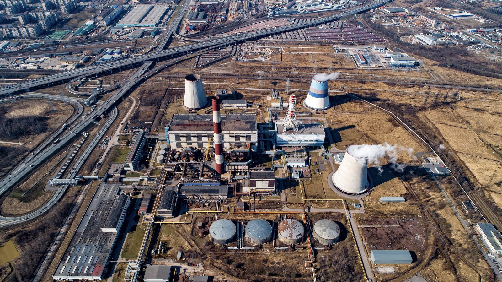 Just Southern Thermal Power Plant - My, CHP, Saint Petersburg, Quadcopter, Aerial photography