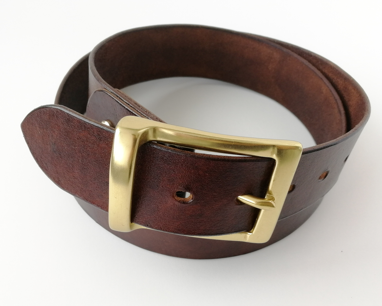 Simple leather belt - My, Leather, Handmade, , Needlework without process, Longpost