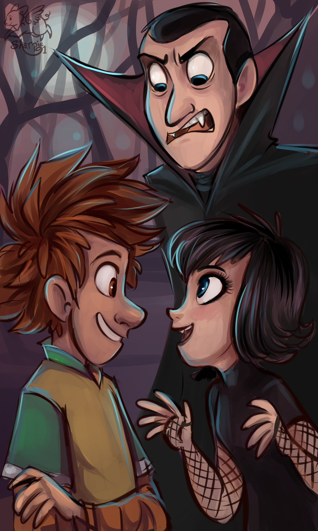 Hotel Transylvania - Арт, DeviantArt, Sharkie19, Монстры на каникулах, Дракула, Mavis Dracula, Мэвис Дракула, Вампиры