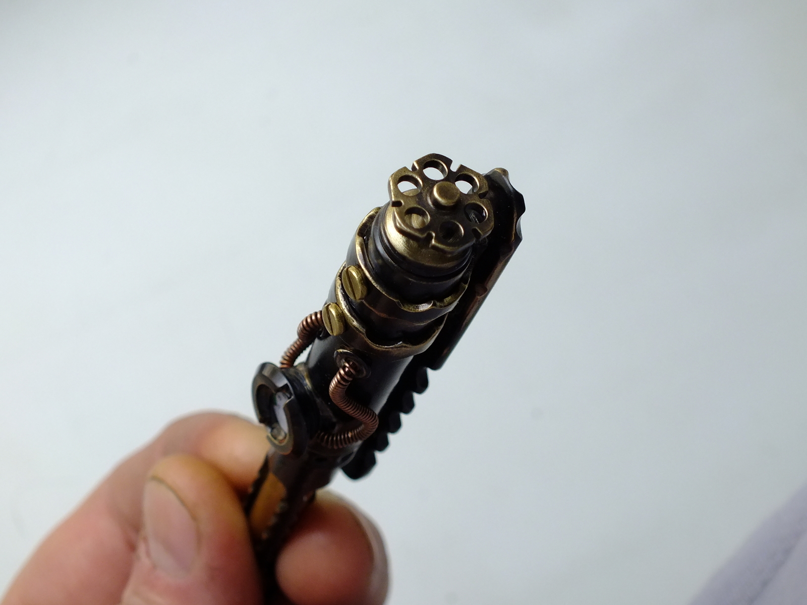 Steampunk themed pen Sting - My, Steampunk, Pen, , Needlework without process, With your own hands, Longpost