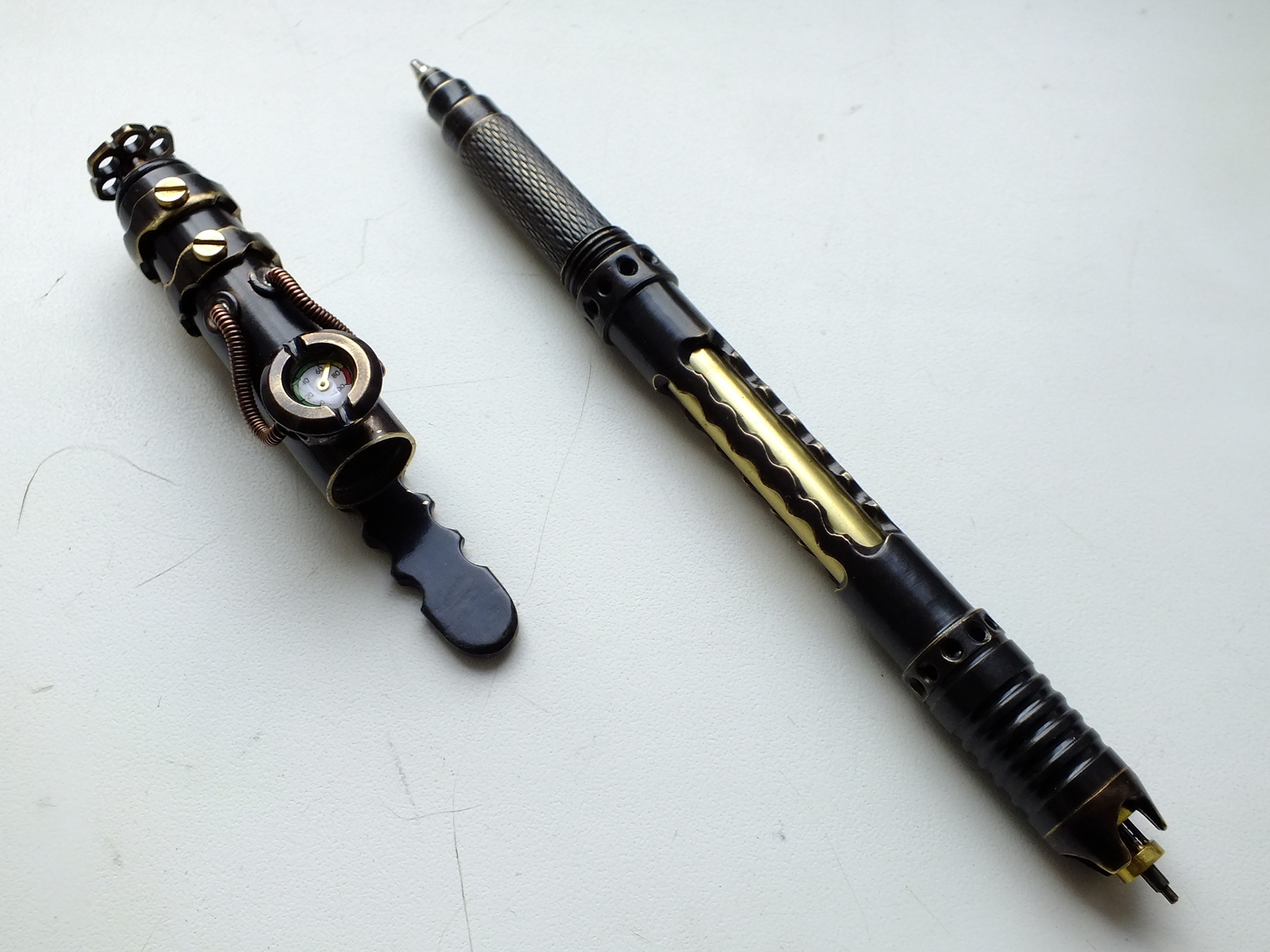 Steampunk themed pen Sting - My, Steampunk, Pen, , Needlework without process, With your own hands, Longpost