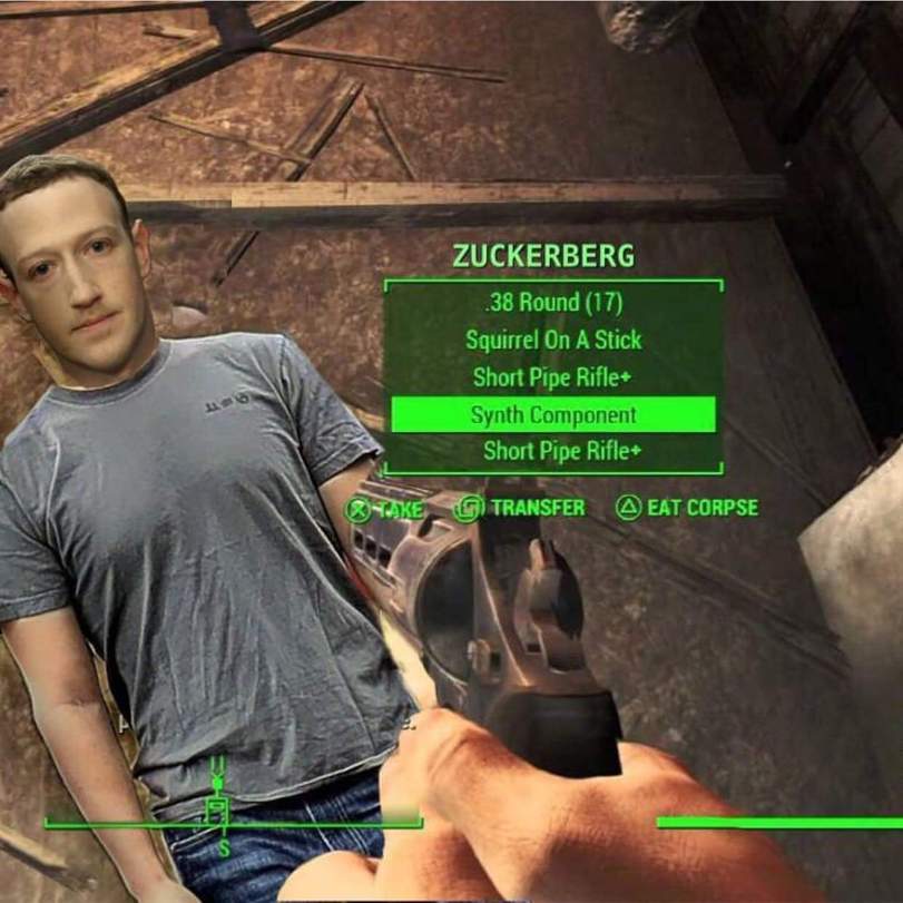 Zuckerburg synth?! - Fallout, Synths, Mark Zuckerberg, Not funny, Fallout 4