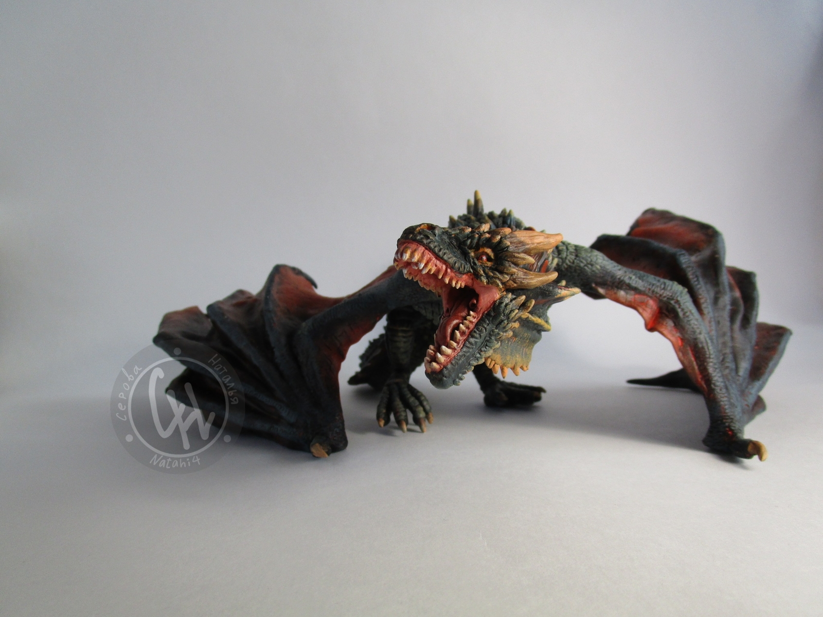 My Dragon Drogon, inspired by Game of Thrones. - My, Polymer clay, Game of Thrones, Drogon, Needlework without process, Sculpture, The Dragon, Longpost