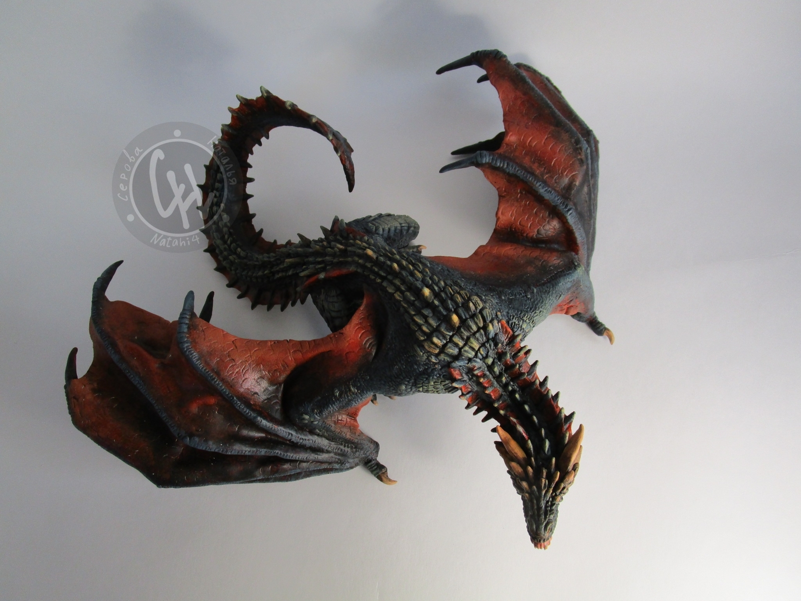 My Dragon Drogon, inspired by Game of Thrones. - My, Polymer clay, Game of Thrones, Drogon, Needlework without process, Sculpture, The Dragon, Longpost