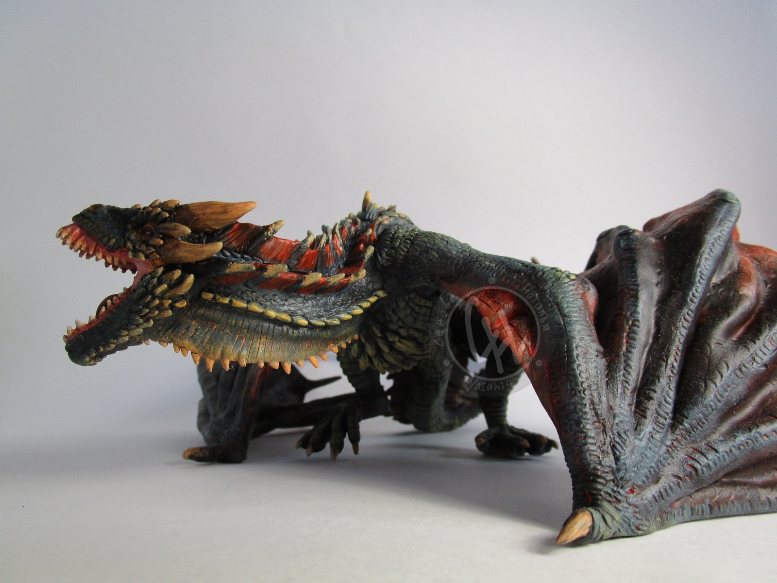 My Dragon Drogon, inspired by Game of Thrones. - My, Polymer clay, Game of Thrones, Drogon, Needlework without process, Sculpture, The Dragon, Longpost