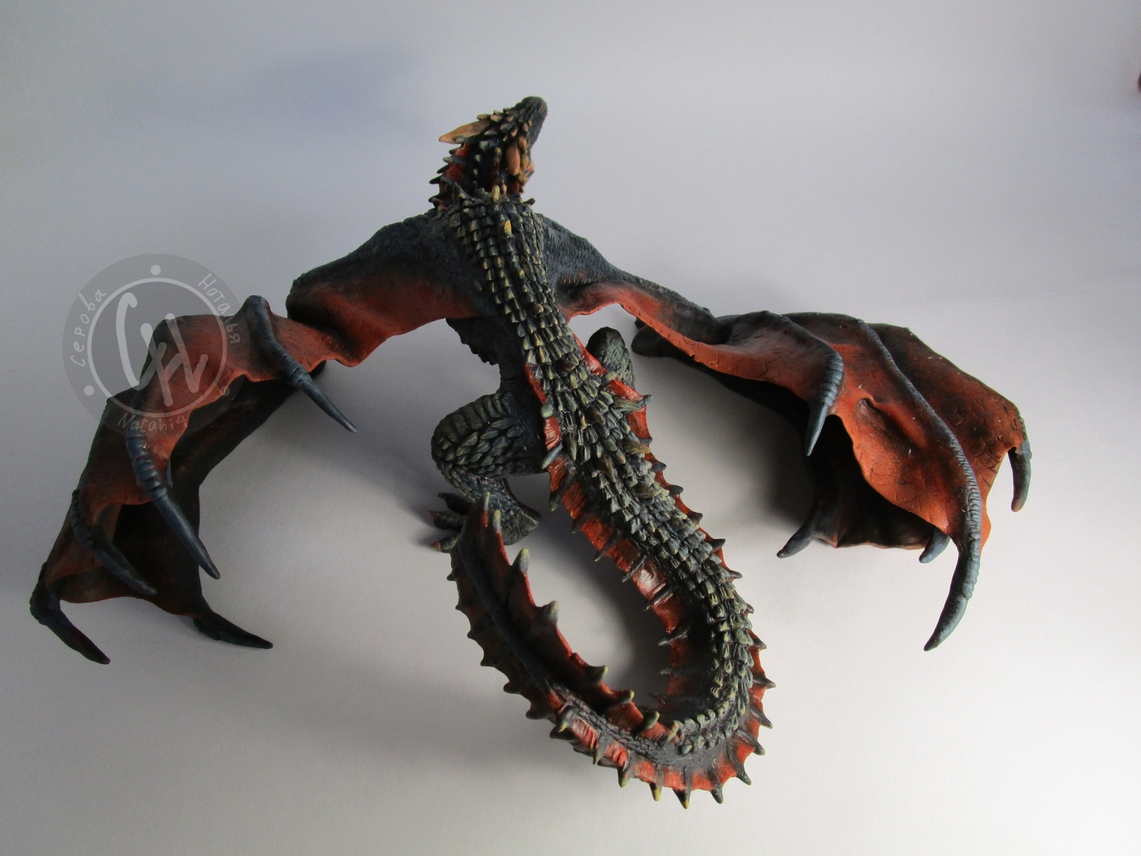 My Dragon Drogon, inspired by Game of Thrones. - My, Polymer clay, Game of Thrones, Drogon, Needlework without process, Sculpture, The Dragon, Longpost