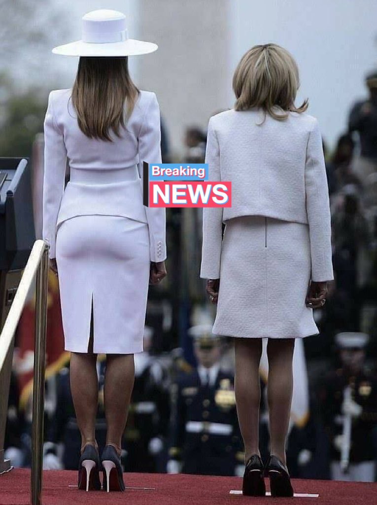 Now you will definitely understand the meaning of the male term dull ass - Politics, Humor, Melania trump, Brigitte Macron