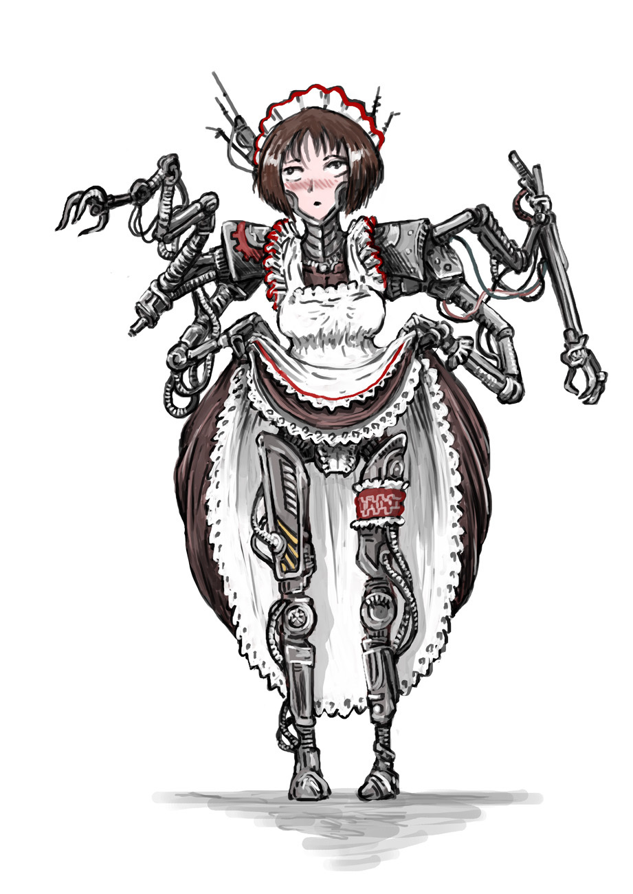 Mechanicum Maids by tomoboshi - , Warhammer 40k, Art, Adeptus Mechanicus, Longpost