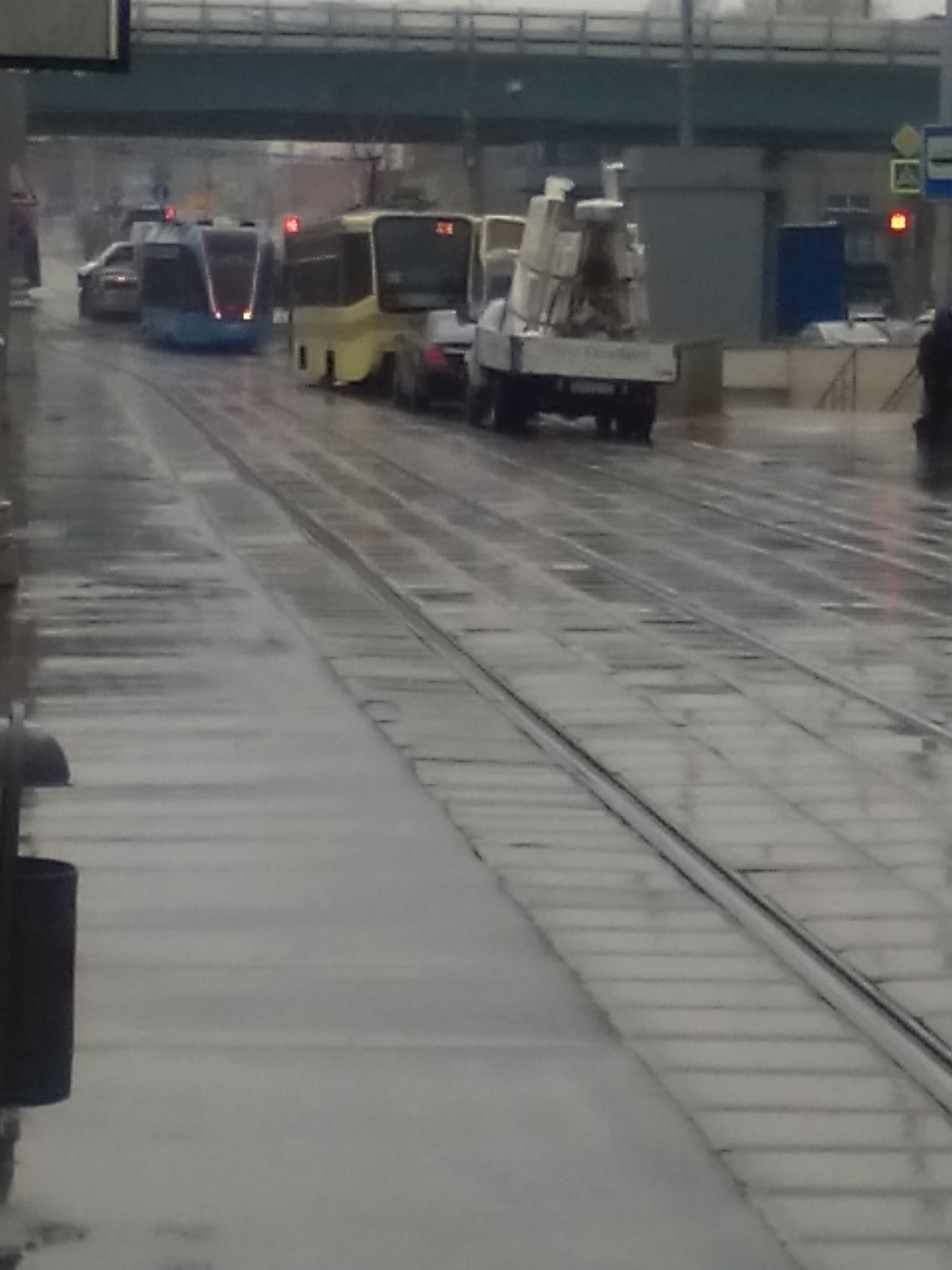 Sometimes you want to be a tram - My, Tram, , Bad weather