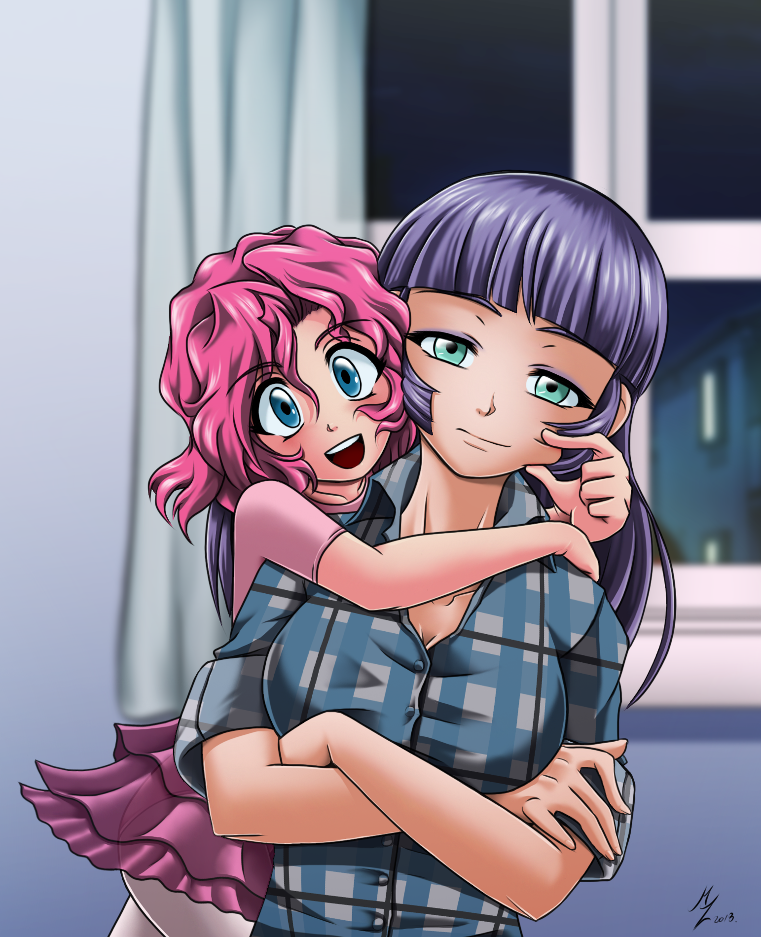 Пинки и Мод - My Little Pony, Pinkie Pie, Maud Pie, Mauroz, Хуманизация