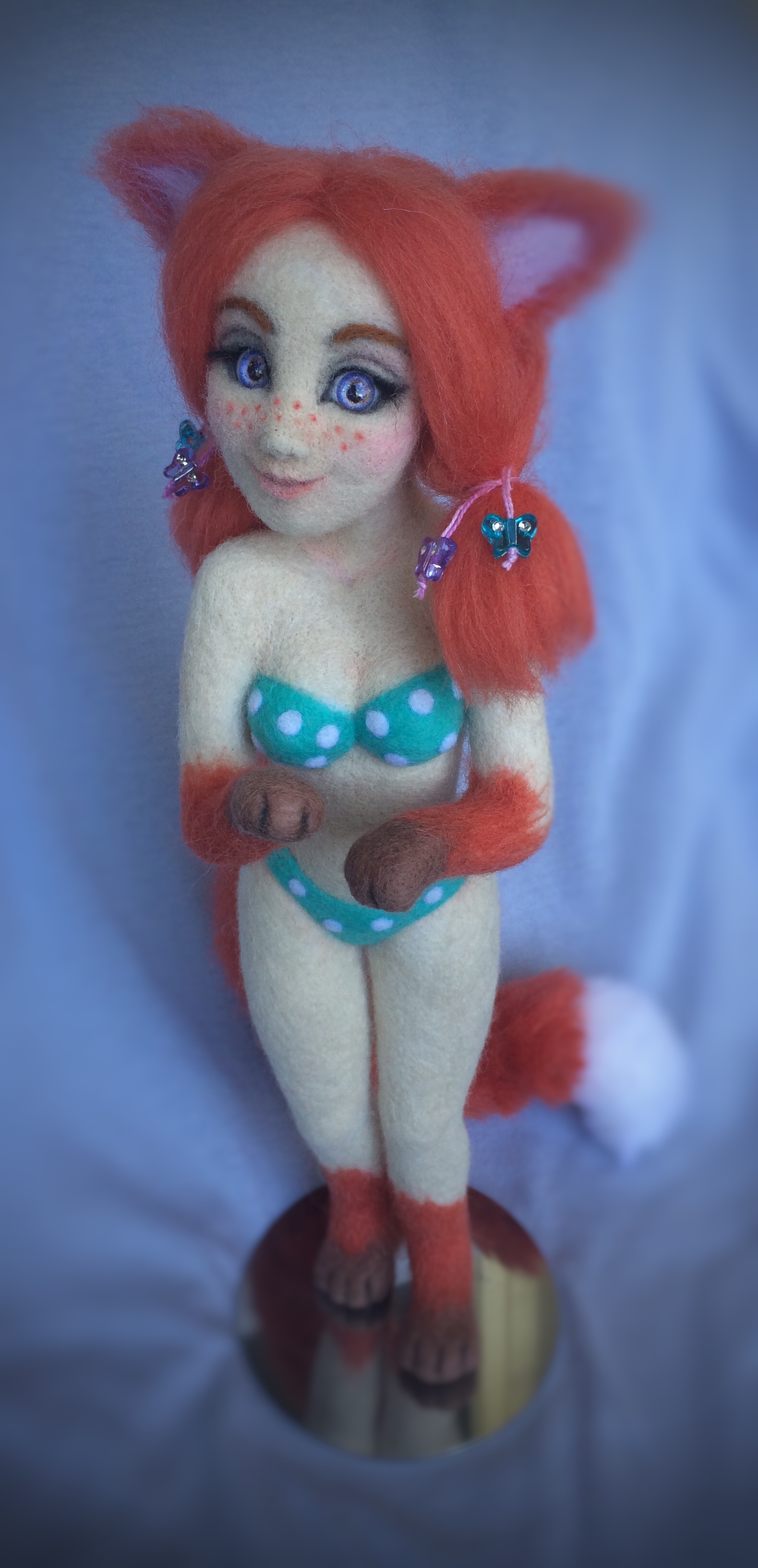 Red-haired beast (part 3, last) - My, Fox, Needlework without process, Interior toy, Author's toy, Furry, Dry felting, Longpost