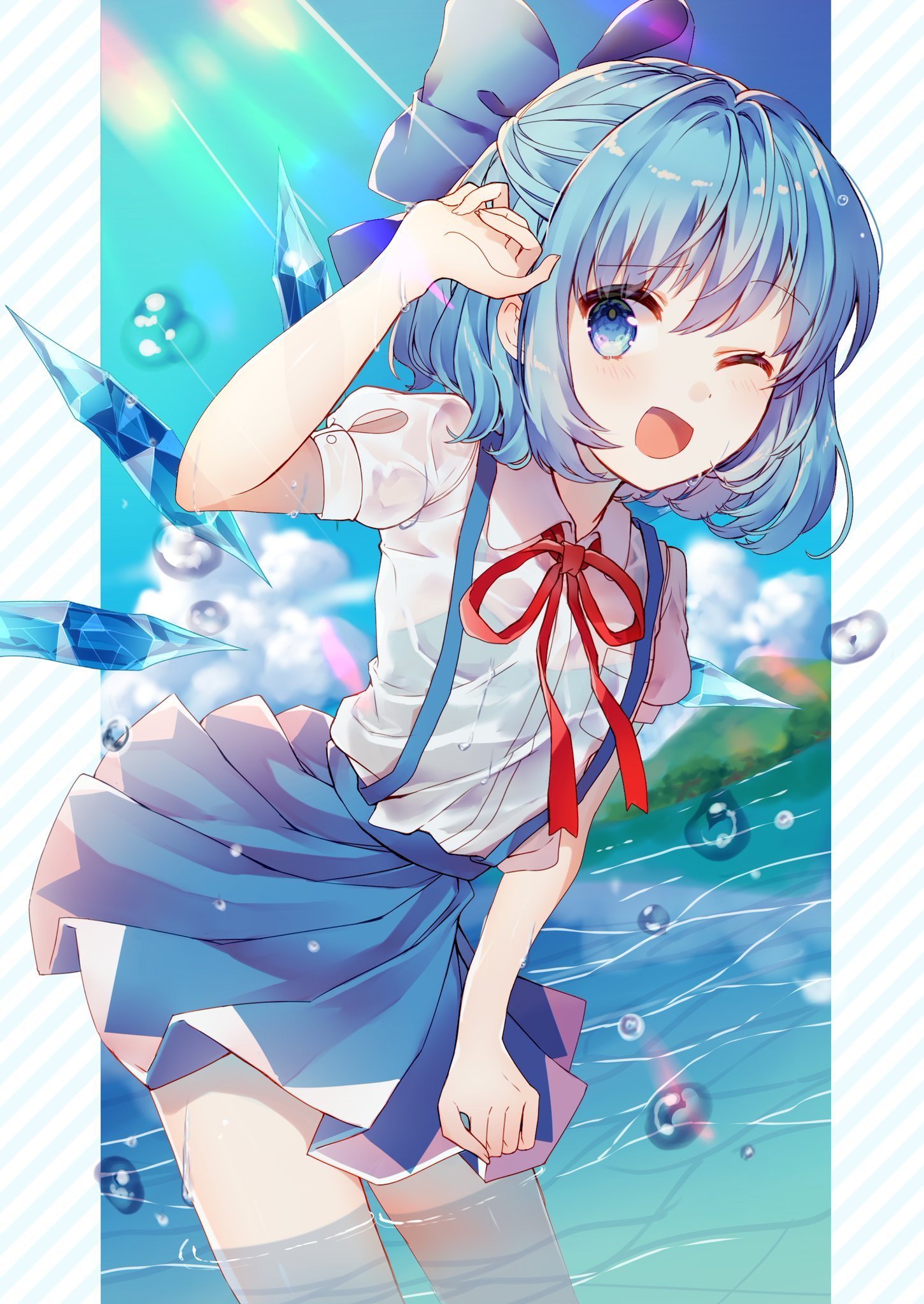 Сырно - Аниме, Anime Art, Touhou, Cirno, Kawachi rin