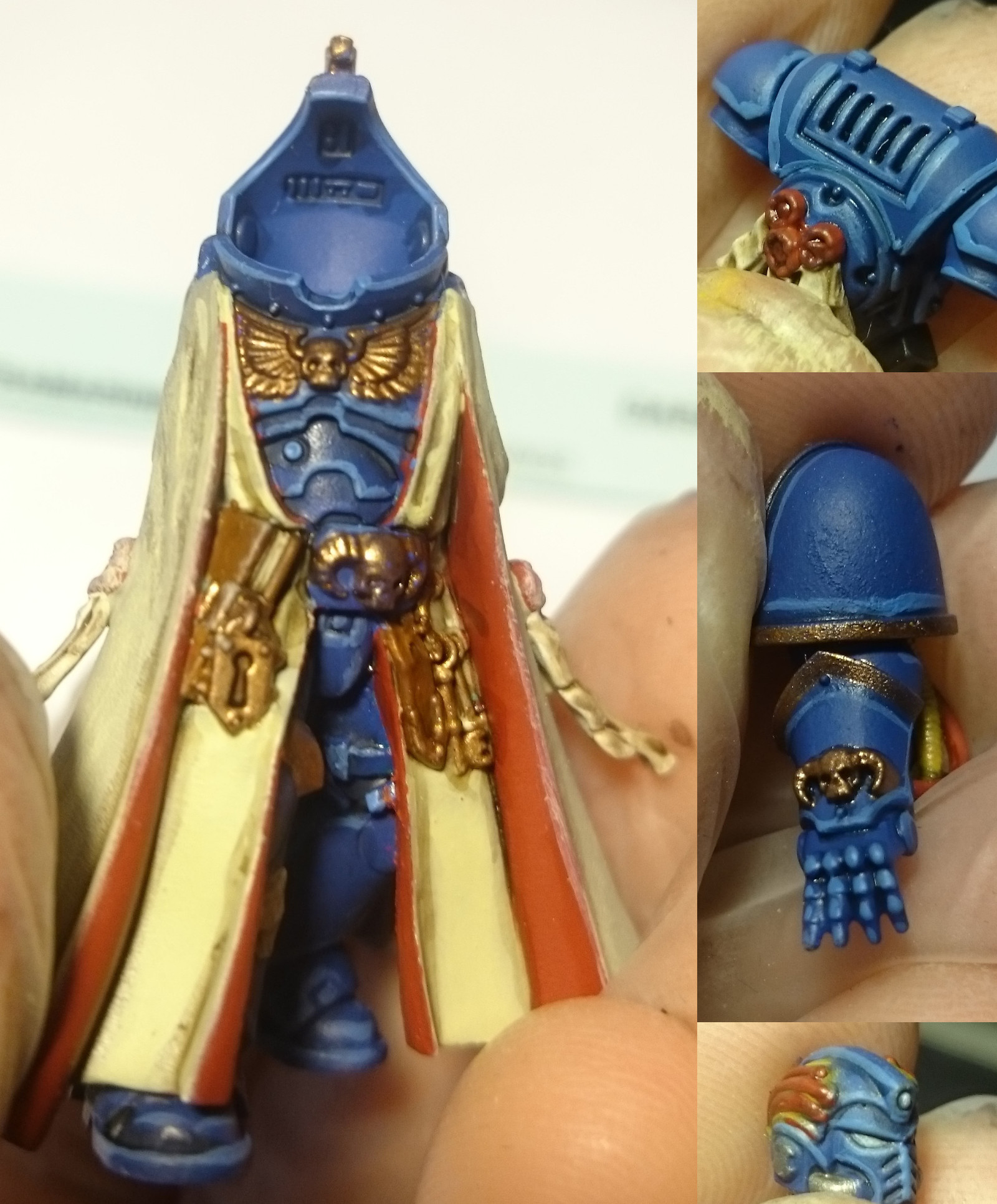 Second wrap. - My, Warhammer 40k, Wh miniatures, Ultramarines, Miniature, Longpost, The photo