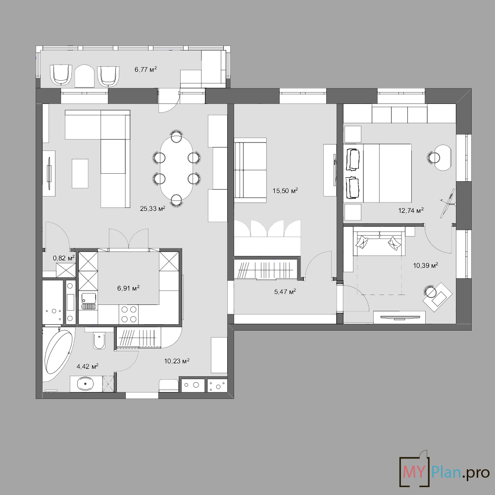 Three options for one apartment Part 2 - My, Layout, , Arrangement, Interior Design, Longpost