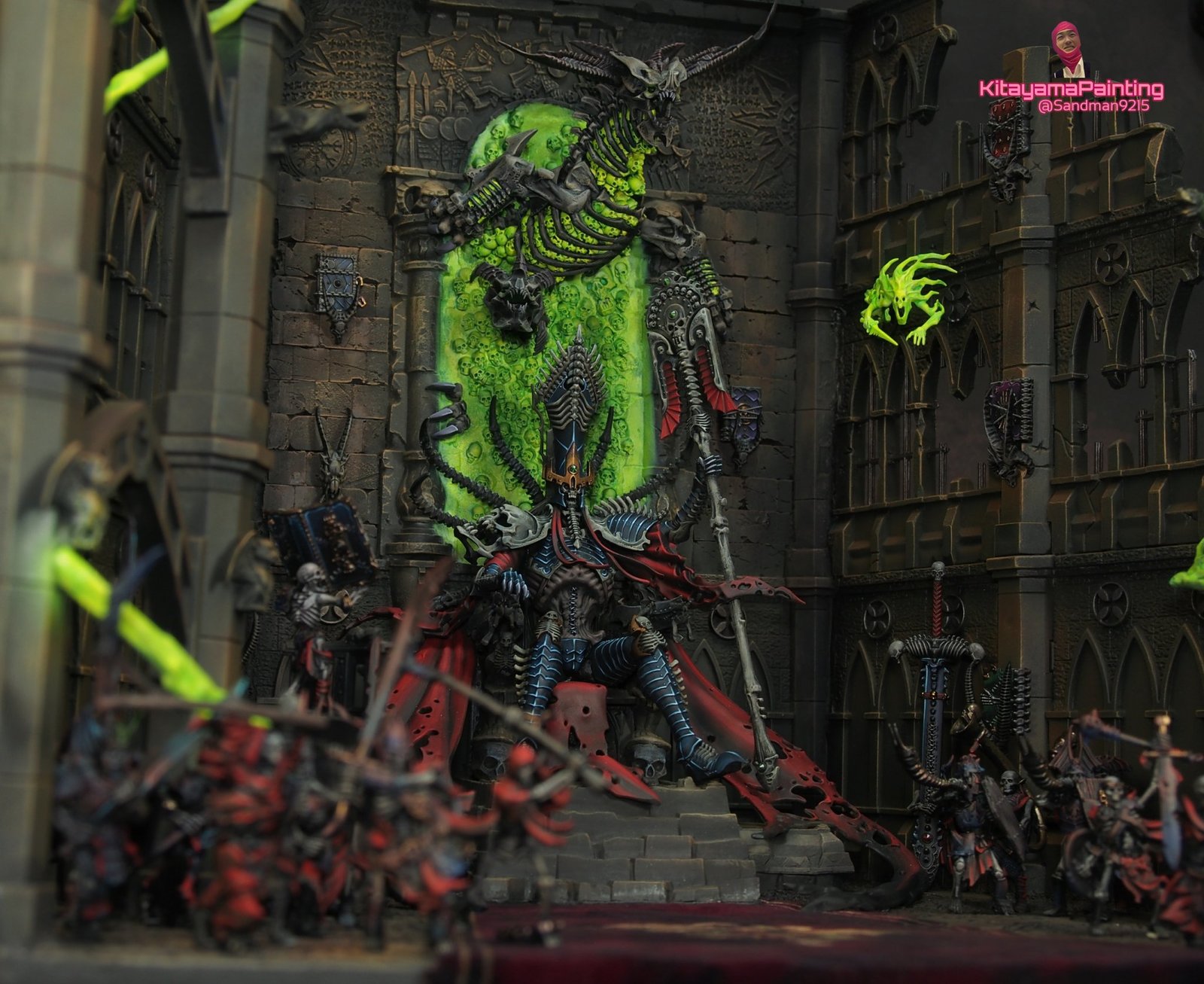 Throne of Deathlord by KitayamaPainting - Warhammer: age of sigmar, Alliance of Death, Nagash, Miniature, Longpost