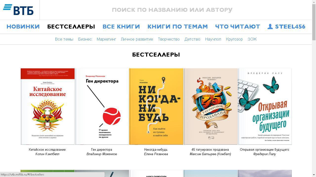 [MYTH] Access to the library of books from the MIF publishing house for VTB-Bank - Library, Books, License, Reading, Education, Self-development, Life hack, Literature