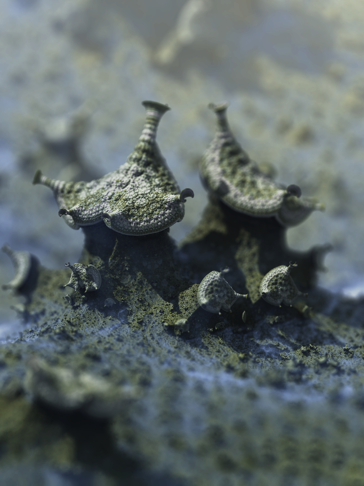 Alien organisms - 3d-Art, Фракталы, Фрактал-Арт, 3d-Фракталы, 3D, Абстракция, DeviantArt, Mandelbulb 3D, Длиннопост