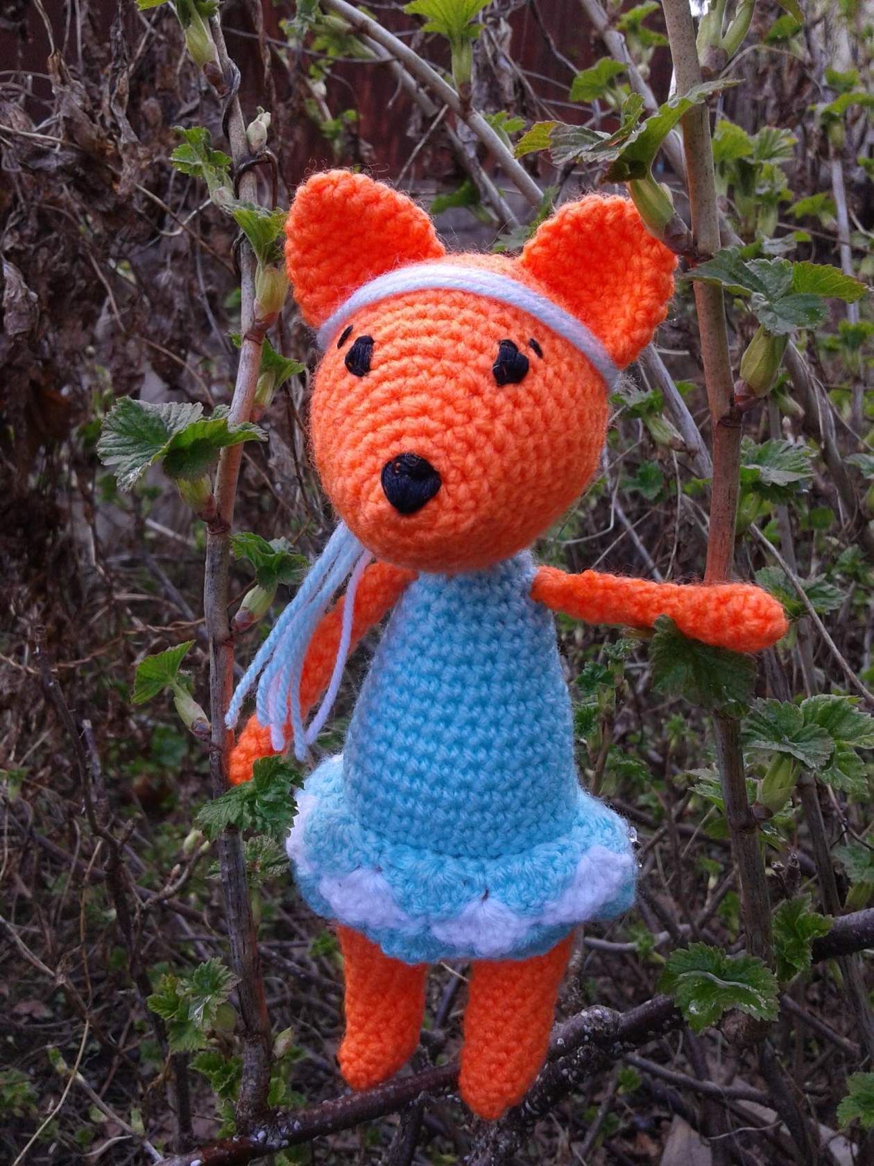 Fox Leska - My, Amigurumi, Fox, Toys, Handmade, Crochet, Longpost, Needlework, Needlework without process, cat