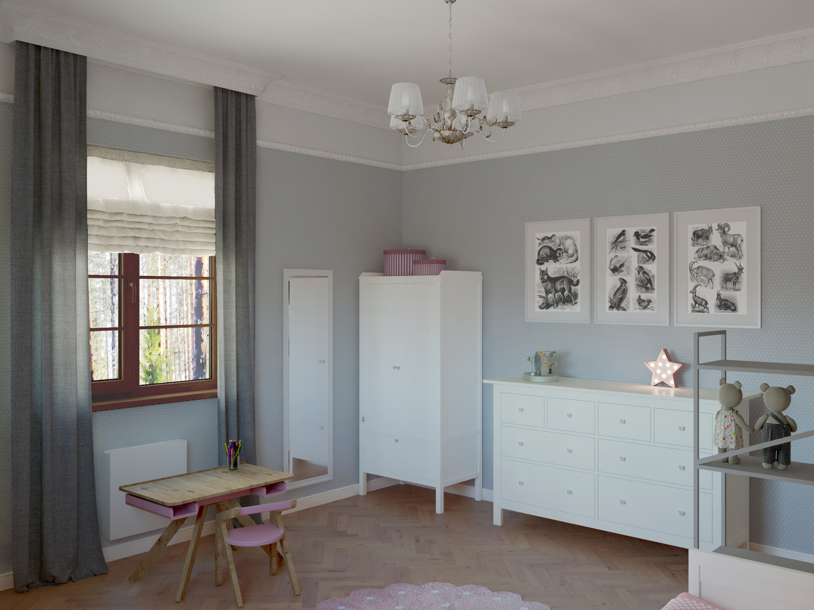 Nursery in the Gustavian style - My, Interior, Interior Design, Children, , Longpost