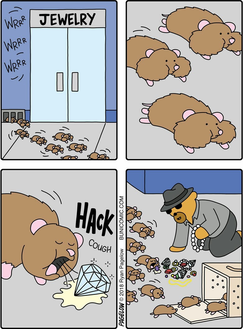 original theft - Buni, Pagelow, Jewelry, Theft, Hamster, Comics, Theft