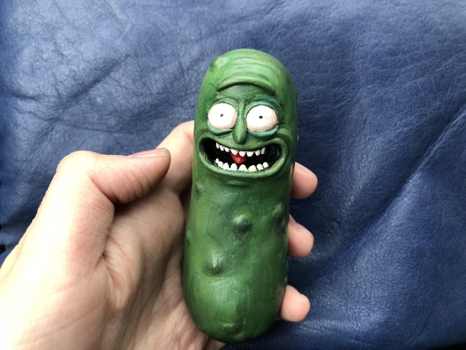 Pickle Rick - My, Rick gherkin, , Rick and Morty, , Polymer clay, Handmade, Video, Longpost