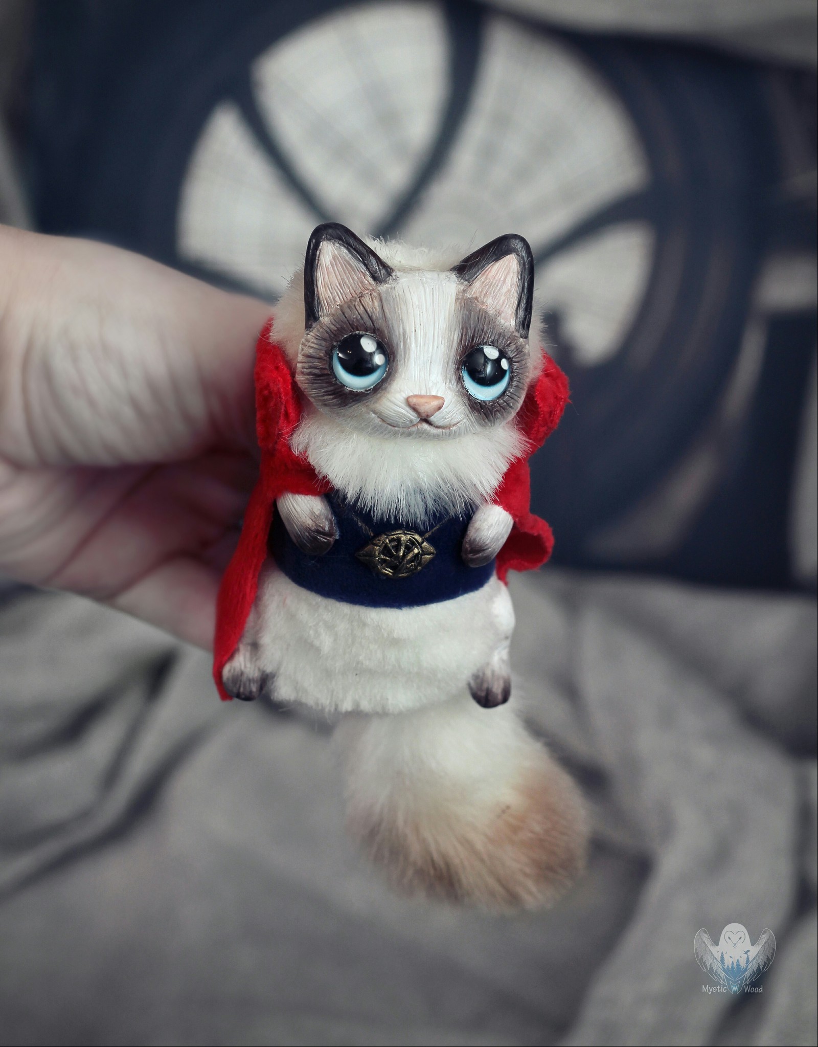 Cat Strange - My, cat, Avengers, Handmade, Needlework without process, Polymer clay, Longpost