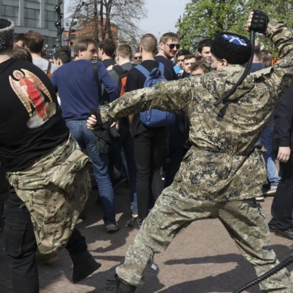 HRC accuses Cossacks and NOD members of violence at protests in Moscow - Alexey Navalny, Cossacks, Nod, SPC, Rally, , Politics