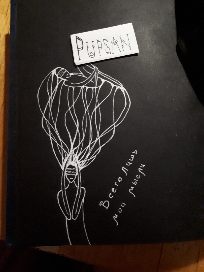 Знакомьтесь, Чёрный альбом! - Моё, Рисунок ручкой, Черный, Альбом, Творчество, Младшая Академия Художников, Пупсан, Белым по чёрному, Длиннопост